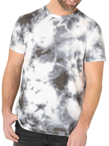Camiseta de Manga Corta para Hombre, Teñida con Técnica Tie-Dye, Cuello Redondo, Estilo Casual, Tejido de Punto, Corte Regular, Gris y Blanco con Patrón, Calidad Premium, Venta al Por Mayor, 2026 - Product Image 5