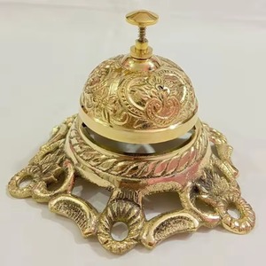 Cloche de table en métal lestée de qualité supérieure, cloche de comptoir à base solide, cloche de bureau robuste pour la réception d'hôtel, la restauration et l'usage domestique - Product Image 4