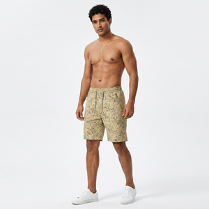 Shorts Bermuda Imprimés Floraux pour Hommes, Taille Élastique avec Cordon de Serrage, Tenue Décontractée, 100% Polyester Respirant - Product Image 3