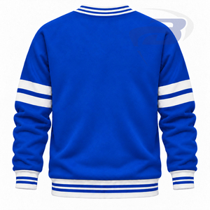 Zeta Phi Beta Men's Crew Neck <b>Sweatshirt</b> Blue <b>White</b> Striped Raglan Pullover Embroidered Letter 20 Oversized Women <b>Sweatshirt</b> - Product Image 2