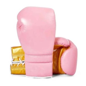 ถุงมือชกมวย MMA ระดับมืออาชีพ หนัง PU แบบผูกเชือก คู่หนึ่ง ระบายอากาศได้ดี น้ำหนักเบา ผลิตโดยผู้ผลิต - Product Image 1