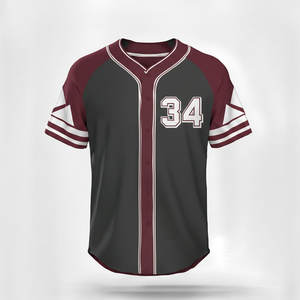 Camiseta de Béisbol Personalizada Unisex, Corta, 100% Poliéster, Tejido Atlético Transpirable, Diseñada para Uniformes de Equipo, Juegos, Entrenamiento, Casual - Product Image 1