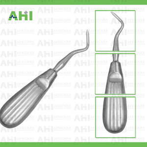 Élévateur dentaire torsadé en acier inoxydable certifié CE Classe I, instrument dentaire manuel de haute qualité AHI-6102R, argent, ergonomique - Product Image 4