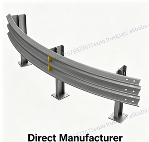 Barrière anti-collision à trois poutres thermolaquée, conforme EN 1317 N2, avec rondelle de poutre, norme d'exportation, fourniture directe d'usine, poteau MASH TL3 U - Product Image 4