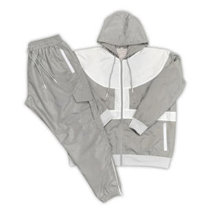Conjunto Deportivo de Chaqueta y Pantalones de Nailon, Cortavientos, con Cierre, para Hombre, Fabricante OEM - Product Image 1
