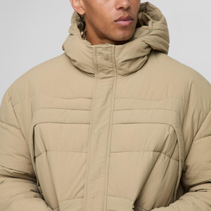 Quilted Puffer <b>Jacket</b> Winter Outwear <b>Waterproof</b> Zip Pockets Front Streetwear Polyester/Nylon Quick-Dry <b>Breathable</b> Men - Product Image 3