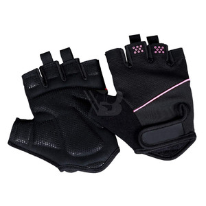 Gants de musculation personnalisés avec logo, demi-doigts, en tissu durable de couleur unie et avec support confortable pour la paume - Product Image 4