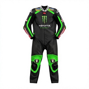 Traje de Motociclismo Personalizado de Cuero Vacuno/Canguro para Hombre, Mono de Una Pieza, Traje de Piloto, OEM, con Protección CE - Product Image 1