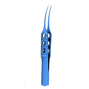 Pinzas Anguladas de Titanio Azul de 0.12mm, Instrumento Quirúrgico Manual de Acero Inoxidable de Alta Precisión, Certificado CE - Product Image 5