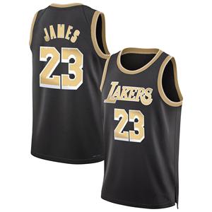 Maillots de basketball respirants sans manches en Spandex/Nylon pour adultes et enfants, vente en gros, numéros 8 devant et 24 derrière, noirs - Product Image 4