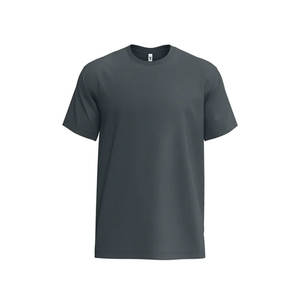 T-shirt uni de qualité supérieure pour homme, col rond, gris, en tissu mélangé, nouvelle collection - Product Image 6