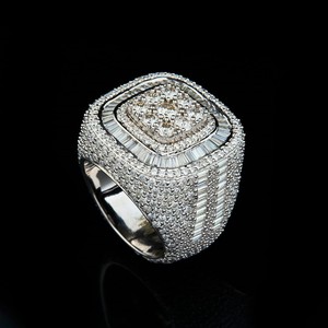 New Arrivals Pass Diamond Tester Fine Jewelry 925 <b>Silver</b> <b>Men</b> Iced Out VVS Moissanite <b>Rings</b> - Product Image 4
