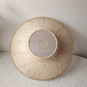 Bamboo Wide Dome Pendant <b>Light</b> for Home Decoration <b>Dining</b> Area Restaurant and Cafe - Product Image 6