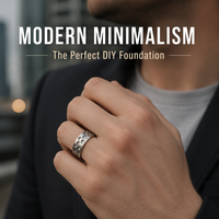 Großhandel 8mm Titanring-Rohling mit Vertiefungen für DIY-Steineinlage Ehering Schmuck