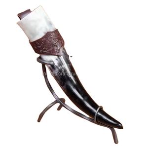 Corne à boire Buffalo Viking au design unique et tendance avec support métallique, tasse sans fuite, sans danger pour les aliments, en promotion - Product Image 1