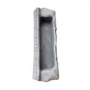 Best Selling New Arrival KNT Modern Luxury Brown FRP Unbreakable Lightweight Outdoor/Indoor Hand Carved Rough <b>Pots</b> Flower <b>Pots</b> - Product Image 1