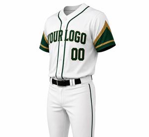 Maillot de baseball personnalisé pour homme, blanc, manches courtes, impression sublimée, polyester anti-humidité, uniforme d'équipe, logo personnalisé sur le devant - Product Image 2