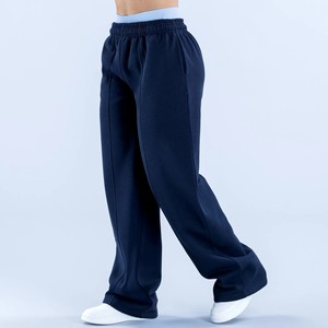 Pantalon de jogging en coton écoresponsable pour femme, coupe droite, longueur intégrale, taille élastique, qualité supérieure, vente en gros, logo personnalisé OEM - Product Image 3