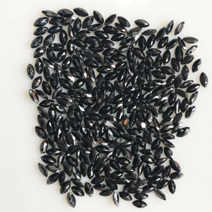 Espinela Negra Natural, Corte Marquesa de 4x2MM, Gema Suelta de la Mejor Calidad, Certificada por Red Mountain Gems, para Joyería - Product Image 2