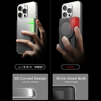 LISEN Power Bank ultra-mince 10000mAh haute capacité, chargeur portable avec câbles intégrés, charge rapide pour iPhone Samsung