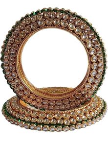 Gold Plated Alloy <b>Bangle</b> <b>Bracelets</b> with Zircon Stones Geometric Design Trendy Ethnic Wedding Jewelry Set for Women - Product Image 5