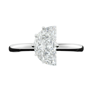 เพชรเม็ดข้างทรงครึ่งวงกลม เพชรแล็บ IGI Certified สีแฟนซี 0.25CT-2CT CVD HPHT เพชรสังเคราะห์แบบเม็ดเดี่ยว ราคาขายส่งจากอินเดีย - Product Image 1