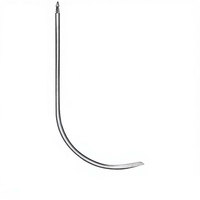 Aiguille de Redon 19,5 cm (7-3/4 pouces) 10 Charr, entièrement courbée, à pointe de couteau, extrémité filetée, instrument chirurgical pour procédures médicales