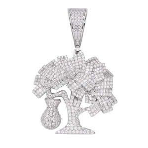 จี้กระเป๋าเงินแบบสั่งทำ CONCEPTION เงินแท้ 925 ประดับเพชรโมอิสซาไนต์  เครื่องประดับฮิปฮอปชุบทอง 14k สไตล์แร็ปเปอร์ สร้อยคอผู้ชาย - Product Image 3