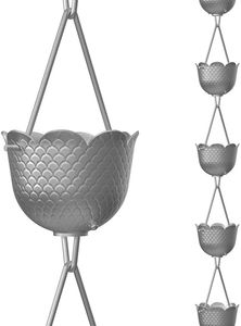 Nouvel Arrivage Chaîne de Pluie Décorative en Métal Rustique Style Vintage Durable pour Jardin, Ornement Suspendu pour Gouttes d'Eau de Pluie - Product Image 6