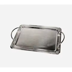 Bandeja de Servicio Metálica de Diseño para Fiestas, Plato Artístico para Bebidas y Postres, para Eventos Premium - Product Image 1