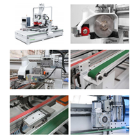 Machine automatique de fabrication de portes en bois CNC haute précision 35 kW 380 V, scie à bois pour portes, scie à quatre côtés pour panneaux de porte en bois massif et MDF