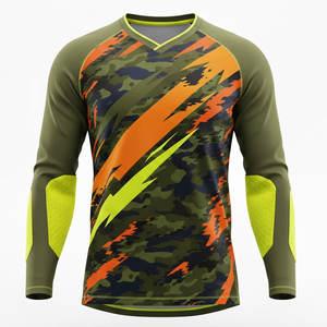 Camiseta de Portero de Fútbol de Manga Larga, Corte Clásico, Talla Grande, Absorbe la Humedad, Ropa Deportiva Resistente para Porteros, para Entrenamiento - Product Image 1