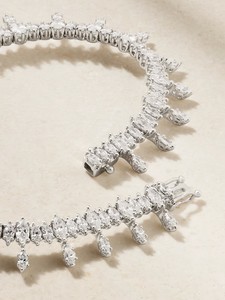 Pulsera de Oro Blanco Sólido de 18K con Diamantes en Forma de Marquesa, Pulsera de Diseño Premium con Racimo de Diamantes en Oro Blanco de 18K - Product Image 3