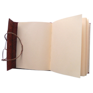 สมุดบันทึกปกแข็งแบบเป็นมิตรกับสิ่งแวดล้อม สีครีม ปรับแต่งได้ พร้อมกระดาษหนัง - Product Image 3