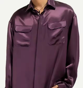 Chaqueta de satén para hombre, estilo urbano, ligera, con cremallera completa, informal, a la moda, cómoda, para uso diario. - Product Image 3