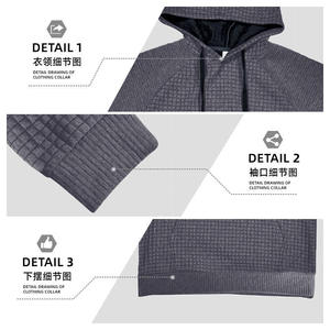 Men's <b>Red</b> Waffle Knit <b>Hoodie</b> Raglan Sleeve Slim Fit Casual Autumn Wear Pocket Design Breathable Regular Length - Product Image 6