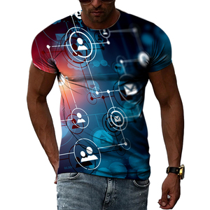 Men's Casual 3D Printed T shirt Short-Sleeved Fit Oversized Top with Birthday Sublimation High Quality 100% Cotton Men T-Shirts - Product Image 5