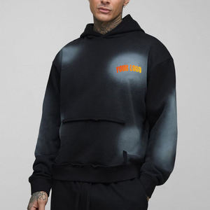 Sudaderas con Capucha para Hombre de Alta Calidad al por Mayor, 100% Algodón, Felpa, Invierno, Talla Grande, Lisas, Teñidas, Transpirables, con Efecto Desgastado por el Sol, Estilo Urbano - Product Image 3