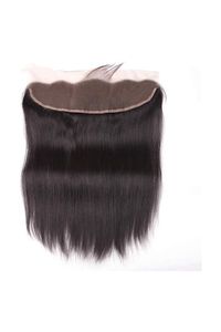 Peluca de Encaje Frontal de Cabello Virgen Indio, Larga y Lisa, Negra Natural, con Base de Encaje, Color Castaño Claro, con Baby Hair, 32 Pulgadas, 13x4 - Product Image 3