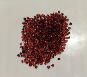Natural Red <b>Garnet</b> 3MM Heart Shape Best Quality Loose Gemstones For Jewelry Making - Product Image 2