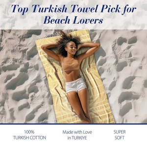 Pure Wholesale Turkish <b>Bath</b> <b>Towels</b> <b>Set</b> 100% Cotton Large HighQuality Pestemal <b>Towels</b> for Home Hotel Sand Free Custom Beach <b>Towel</b> - Product Image 2