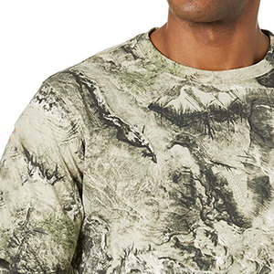 <b>Men's</b> Crew Neck Long Sleeve Printed <b>Pullover</b> Regular Fit Casual Summer Wear Knitted Breathable Camouflage Pattern - Product Image 2