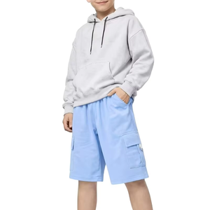 Set Boys Summer Sky Blue +Light Gray + Black +Three-Color Buckle Cotton Casual Joggers for Outdoor Hoodie Infant Fall Winter - Product Image 1