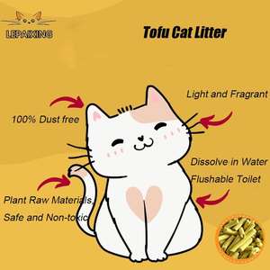 Arena para Gatos <span class=keywords><strong>Dofu</strong></span> de Venta Caliente, Excelente Absorción de Agua, Segura para las Patas, Natural, Sin Químicos Agresivos, Compostable y Aglomerante - Product Image 6