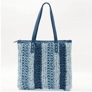 Sac fourre-tout en jute au crochet pour femme, style bohème, pour l'été et la plage, à ouverture supérieure, porté épaule, grande capacité, usage quotidien - Product Image 5