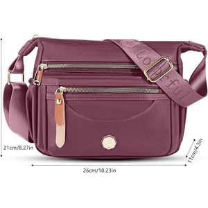 Women's Casual <b>Nylon</b> <b>Cross</b>-<b>Body</b> Satchel <b>Bag</b> with Multi-Pocket Fashionable Side Chest <b>Bag</b> - Product Image 5