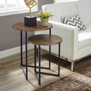 โต๊ะข้างเหล็กหน้าไม้แข็งแรงทนทาน ผลิตขึ้นเพื่อความแข็งแรง มาพร้อมท็อปหนาและขาโต๊ะแข็งแรงทนทาน - Product Image 1