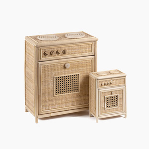 Juego de cocina de ratán natural a precio de mayorista, juguete de simulación de cocina, juguetes de actividades para niños - Product Image 4