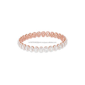 Pulsera de diamantes vintage para mujer en oro amarillo, rosa y blanco – Corte de corazón, con forma de corazón, para bodas y ocasiones especiales - Product Image 2