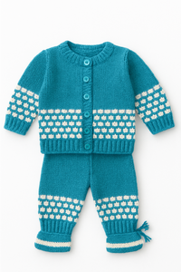 Ensemble cadeau de vêtements pour bébé, tenue en tricot doux pour nourrisson, vêtements chauds pour l'hiver, tissu confortable, production avec marquage personnalisé - Product Image 3